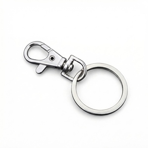 Porte-clés léger avec mousqueton à ressort en métal et pince à griffe de homard rotative, accessoires pratiques - Product Image 4