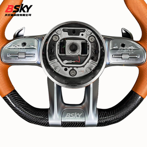 Volant en fibre de carbone personnalisé pour <span class=keywords><strong>Mercedes</strong></span> Benz W204 W205 W207 W211 W212 W213 W221 W222 GLS CLS C63 AMG GT - Product Image 3