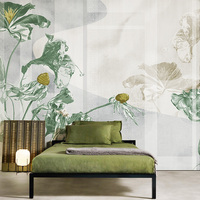 Papier peint personnalisé Papier peint mural en bois Papier peint mural floral de la forêt 3D