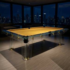 Nouvelle tendance 2026 : Tables de <span class=keywords><strong>billard</strong></span> modernes et luxueuses en verre, tailles <span class=keywords><strong>7</strong></span>, 8 et 9 <span class=keywords><strong>pieds</strong></span>, avec plateau en ardoise, pour salon - Product Image 2