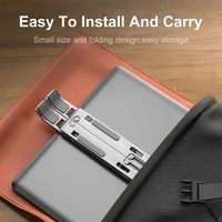 Support pour ordinateur portable réglable en aluminium, refroidisseur portable compatible avec iPad et ordinateurs portables jusqu'à 18 pouces