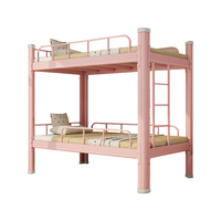 Meubles de maternelle les plus vendus - Lit superposé en métal coloré - Lit double pour enfants avec échelle