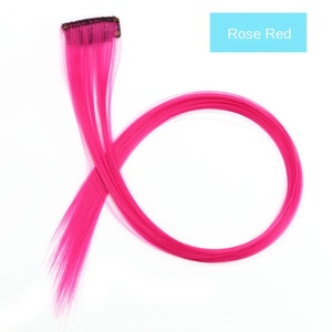 Fujia Soie à haute température Style droit Direct Bande de couleur mate Pièce de cheveux à teindre Suspendus Oreille <span class=keywords><strong>Clip</strong></span>-In <span class=keywords><strong>Extension</strong></span> de cheveux - Product Image 4