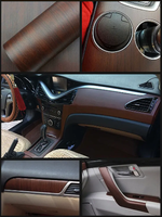 Film pembungkus stiker vinil Interior mobil DIY Motif serat kayu mengkilap dengan film vinil pembungkus mobil berkualitas baik bahan pvc
