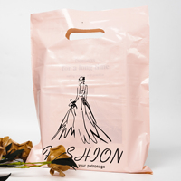 Sac à poignée en plastique avec impression personnalisée, sac à provisions en plastique découpé en Pe, Protection de l'environnement, vente en gros d'usine