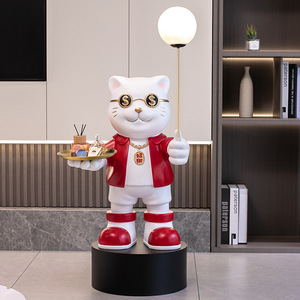 فاخر كبير محظوظ القط زخرفة الشرفة الراتنج المنزل زخرفة مع هدية افتتاح لغرفة المعيشة أو الهبوط حار بيع - Product Image 3