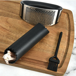 JIESHENGDA Accesorios de Cocina, Prensa de Ajo Manual de Plástico y Acero Inoxidable, Triturador, Molinillo y Pelador, Juego de Herramientas para <span class=keywords><strong>Verduras</strong></span> - Product Image 4