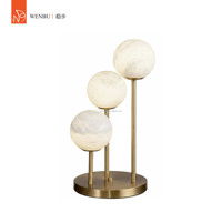 Lampe de table en albâtre espagnol pour salon, lumière d'ambiance moderne et luxueuse