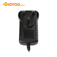 Adaptateur d'alimentation universel AC DC 5V/12V 2A certifié CE, garantie de 2 ans, pour éclairage LED, PC/ordinateur portable, prise UK/AU/EU, prise haute performance