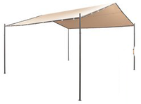 Abri de voiture 3,5x4m - Tente de protection extérieure en polyester imperméable pour jardin et véhicule
