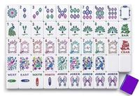Jeu de Mahjong américain en acrylique ivoire gravé, 160 tuiles, portable, pour les soirées en famille