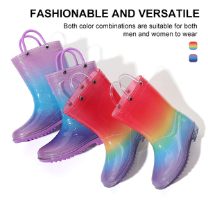 Một đôi ủng đi mưa pha lê kiểu công chúa dành cho trẻ em, thoải mái và nhẹ, giày cắm trại ngoài trời dành cho bé gái và trẻ mới biết đi - Product Image 2