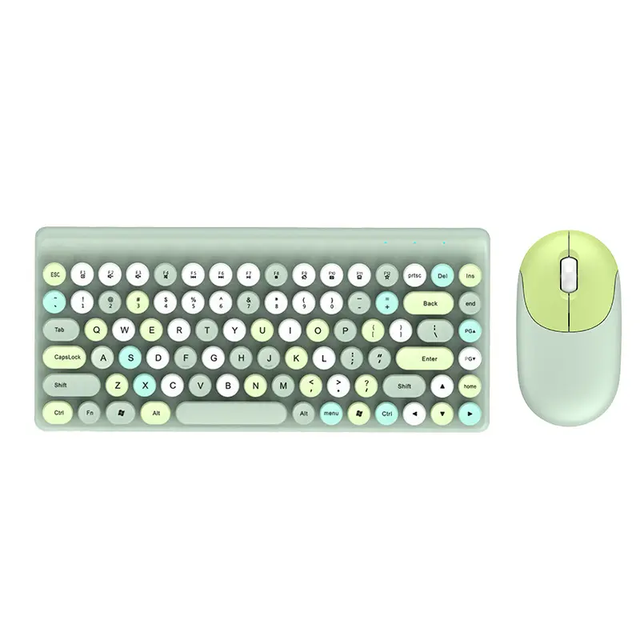 Wireless Mechanical Full Size Mini Gaming Keyboard and Mouse Set for Computer