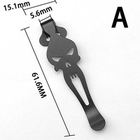 Clip arrière ZT en titane, clip de poche en alliage de titane, outil CNC DIY, clip arrière ZT 0350