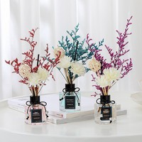 Diffuseur d'huiles essentielles sans flamme à fleur éternelle, parfum d'ambiance de luxe fait main en verre pour maison, chambre, salle de bain, toilettes, anti-odeurs