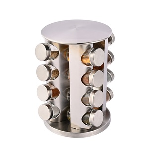 Terlaris 20-dapat Stainless Steel Set botol bumbu untuk Amazon rak berputar lintas batas peralatan makan bumbu & merica - Product Image 5