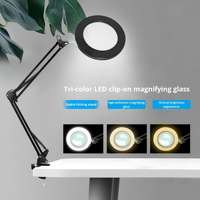 Desktop Dual-axis Cantilever Holder 10x Magnifying Glass Adjustable Color Temperature Usb Powered Ring Light Light Photographic