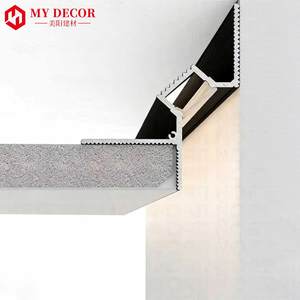 Profilé en aluminium LED pour plafond, design moderne, ligne d'ombre, bordure de plaque de plâtre, <span class=keywords><strong>canal</strong></span>, décoration de coin de mur - Product Image 2
