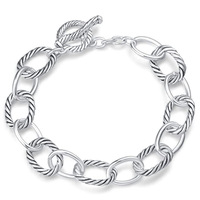 Ensemble collier et bracelet en acier inoxydable pour femme, inspiré des créateurs de mode, style antique, torsadé, tressé, fil de câble, vintage, Saint-Valentin