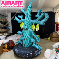 Arbre fantôme gonflable lumineux avec base, modèle d'arbre de jardin pour Halloween, taille personnalisée, arbre monstre gonflable
