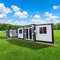 Maisons modulaires extensibles de 40 pieds, à installation rapide, imperméables, confortables, sûres et personnalisables en couleur.