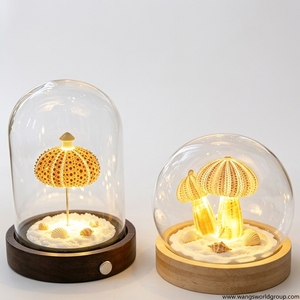Lámpara Nocturna Recargable de Cristal con Forma de Erizo de Mar - Lista para Usar, Regalo para Niñas en Cumpleaños, San Valentín y Festival Qixi - Product Image 6
