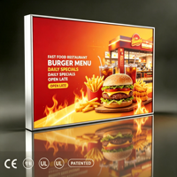 Boîte à lumière LED grand format en tissu tendu SEG, cadre en aluminium rétroéclairé, 5000 lumens, résistant aux intempéries, changement de tissu facile, publicité