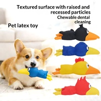 Jouet à mâcher en latex pour animaux de compagnie, modèle poulet à grosse tête, motif oiseau, durable pour chiens et golden retrievers, modèle Zhejiang FZ-E5060