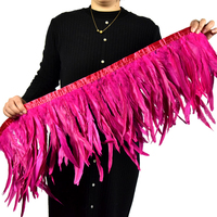 En gros À Coudre Tissu Ruban Coq Plume Frange Garniture pour BRICOLAGE Artisanat Vêtements Robe Costume Chapeau Accessoire Partie Décor À La Maison