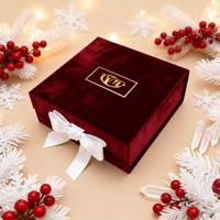 Boîtes cadeaux de Noël magnétiques rouges haut de gamme avec gaufrage et matériaux recyclés, emballage de luxe en carton vert, coffret cadeau