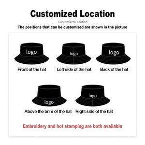 Wholesale Custom Logo Embroidery Advertising Travel Adjustable <b>Hats</b> Waterproof Bucket <b>Hat</b> With String - Product Image 5
