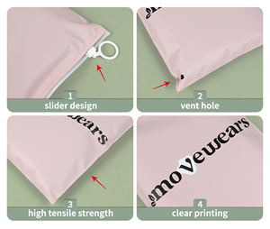 Bonne qualité Frost CPE EVA PE sac à fermeture éclair fermeture éclair en plastique sac transparent pour vêtements sous-vêtements chaussettes Jean T-shirt sweats à capuche emballage - Product Image 6