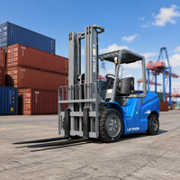Forklift Counterbalance Listrik Liftron CPD35L 3500kg, Ban Solid, Kemudi Stabil, Jarak Sumbu Roda Panjang, untuk Penanganan Pallet Berat