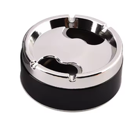 Commande en gros de cigarettes Astray en acier inoxydable, produit de fumage de forme ronde, revêtement en poudre, couleur tendance, taille personnalisée Astray