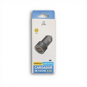 8434247040802 Adaptador de cargador de coche de alta potencia con puertos USB duales 3.1A - Product Image 1