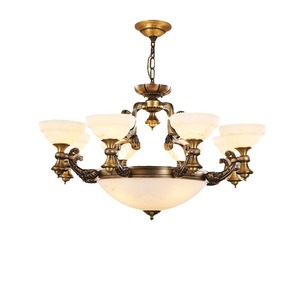 American-Style Copper Chandelier for Large Villa Lighting - Product Image 6