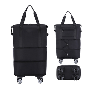 Bolsa de Almacenamiento Plegable de Gran Capacidad Oxford Geométrica Transfronteriza, Maleta de Viaje de Nylon de Moda con Cremallera Universal para Salidas - Product Image 3