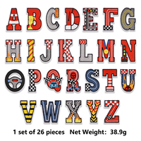 Nouveau Patch Décoratif pour Vêtements de Voiture en Feutre Non Tissé, Brodé de Lettres et Chiffres Style Course, à Coudre, Adhésif Thermocollant, Design Audacieux