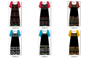 Vải Quần Áo Polyester Kỹ Thuật Số In Hình Phong Cách Henry Islander Để May Mặc Váy Đầm Màu Đen Sang Trọng Thoải Mái