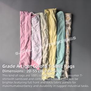 Trapos de Algodón de Colores Mezclados, Resistentes, para Mecánicos, Trapos Industriales para Limpieza - Product Image 2