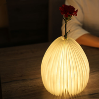 2025 Tendance Nouvelle LED Vase Lampe Offre Spéciale En Bois Pliant Liseuse Chaud Blanc Nuit Livre Lumières Jour D'affaires Cadeaux Batterie