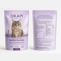 Nourriture sèche pour chats sans céréales, cuite lentement, riche en protéines, recette halal, fabrication OEM/ODM, directement de l'usine, marque privée, certifiée FDA.