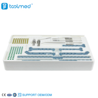 TOOLMED Titanium Alps 4.0 Petit système de plaques de blocage avec vis de blocage, kit d'instruments pour plaques orthopédiques vétérinaires