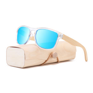 Lunettes de soleil polarisées en bois de luxe unisexe CONCHEN, logo personnalisé, monture carrée, <span class=keywords><strong>UV</strong></span> <span class=keywords><strong>400</strong></span>, <span class=keywords><strong>cat</strong></span>égorie 3, verres transparents TAC, effet miroir - Product Image 4