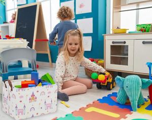 Cestas para Bebés, Cesta de Guardería con Diseño de Castillo para Niñas, Contenedores de Almacenamiento Rectangulares, Organizador de Juguetes para Niños, Cesta para Libros - Product Image 4