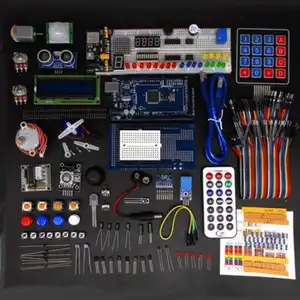 Kit pemula perangkat keras elektronik sumber terbuka papan pengembangan untuk Ardui Mega2560 pembelajar dengan Sg90 Servo Kit Audio Diy