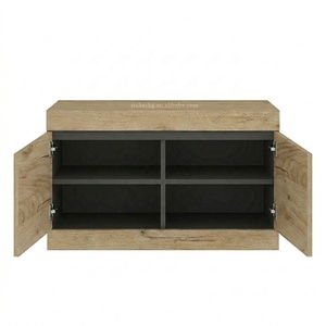 Banc à chaussures en <span class=keywords><strong>bois</strong></span> avec siège, 2 portes, espace de rangement, entrée, couloir, salon - Product Image 4