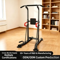 Barre de traction parallèle simple pliable en métal avec dossier, équipement de fitness complet pour la maison