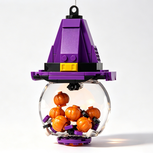 Set <span class=keywords><strong>de</strong></span> Adornos <span class=keywords><strong>de</strong></span> Bloques <span class=keywords><strong>de</strong></span> Construcción <span class=keywords><strong>de</strong></span> Halloween, 5 Piezas: Calabaza, Bruja, Araña, Casa Encantada, Adorno <span class=keywords><strong>de</strong></span> Ladrillo DIY, Decoración Colgante para Festividades, Regalo - Product Image 2