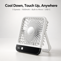 Nouveau ventilateur de bureau USB Portable support pliant rechargeable ventilateur de bureau Dc Brushless personnalisé Ans bureau personnel petit ventilateur
